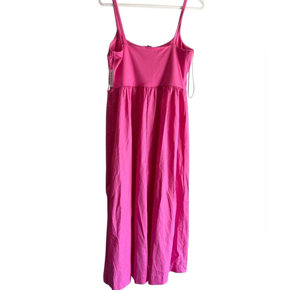 NWTS Old Navy pink cotton midi dress, size L, cute, comfy, summer, beach dress - Picture 7 of 7